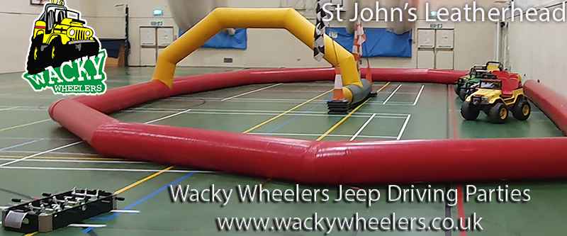 Kids go kart jeeps party and inflatable track